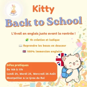 Back to School (3-5 ans) <br>Lundi 24 Août - Grau du Roi